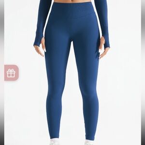 AUROLA Influence Workout Leggings 25"'-More Compression-Mid Waist in Ensign Blue